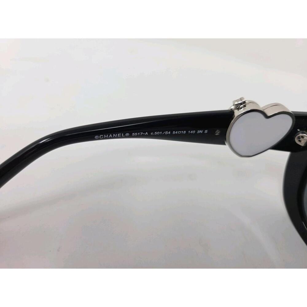 Chanel 5517-A C501/S4 Women's Black Grey Gradient w/White Logo Sunglasses NEW - Picture 7 of 7